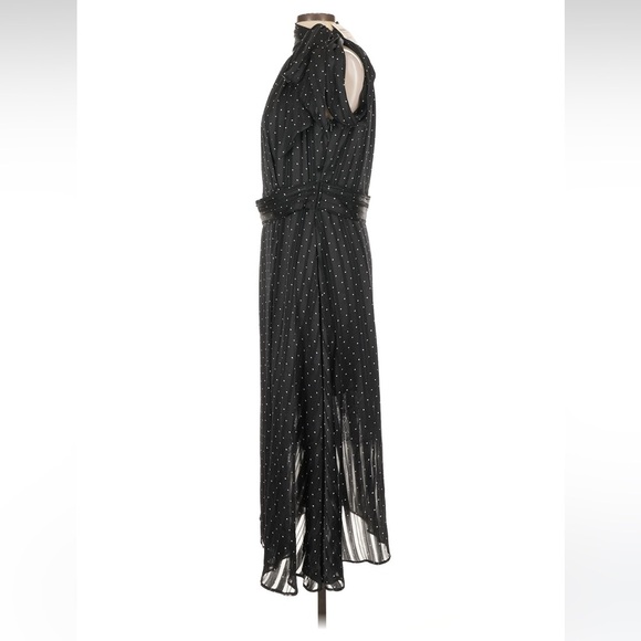 NWT Anthropologie Sachin + Babi Black Polka Dot Halter Midi lace detail Dress 12 - Picture 7 of 15